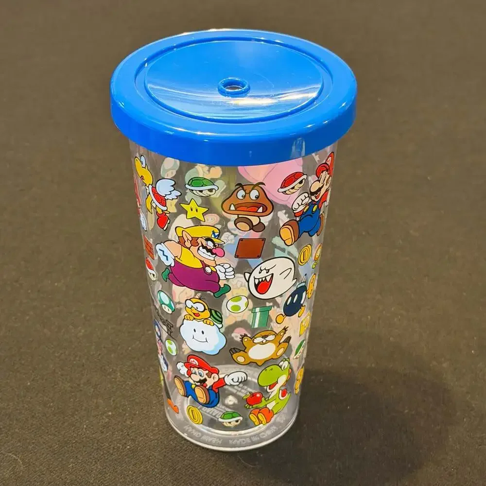 Nintendo Super Mario Characters & Power-Ups Carnival Cup with Blue Lid